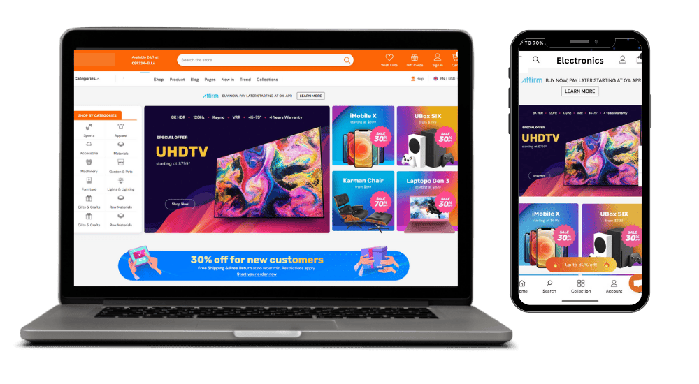 Electronics website