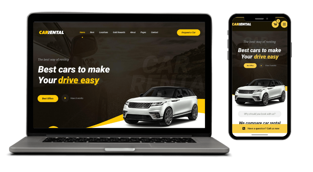 car rental website