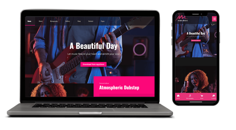 music and band website